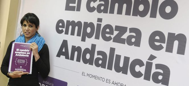 La candidata de Podemos a la presidencia de la Junta de Andalucía, Teresa Rodríguez.