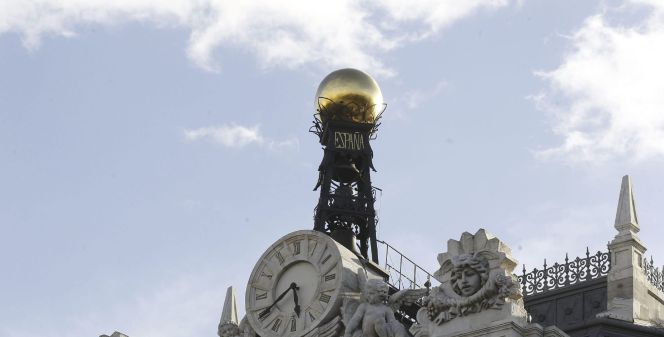 Fachada de la sede del Banco de España, en la Plaza de Cibeles en Madrid.