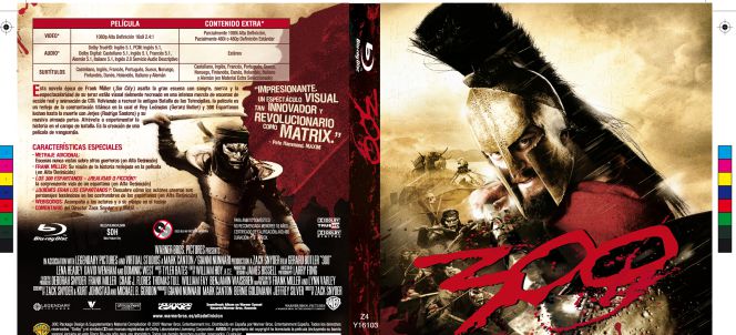 Caratula del DVD de la película 300