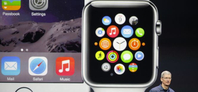 Tim Cook, consejero delegado de Apple, el pasado septiembre cuando dio a conocer el reloj de la compañía.