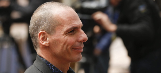 El ministro griego de Finanzas, Yanis Varufakis, a su llegada a una reunión de los ministros de Economía y Finanzas de la eurozona.