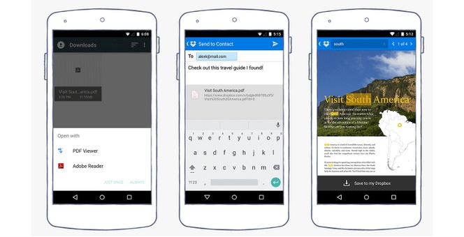 Dropbox se actualiza para Android con lector de PDFs y búsqueda en documentos
