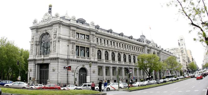 Vista de la fachada del Banco de España.