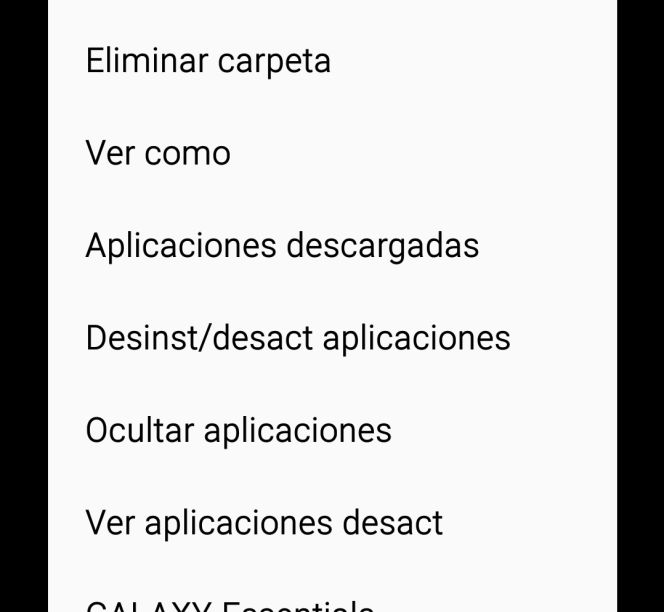 Ocultar aplicaciones en TouchWiz