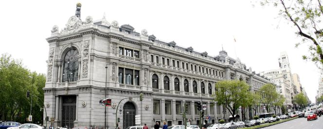 Vista de la fachada del Banco de España.