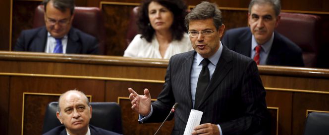 El ministro de Justicia, Rafael Catalá, ayer en el Congreso.