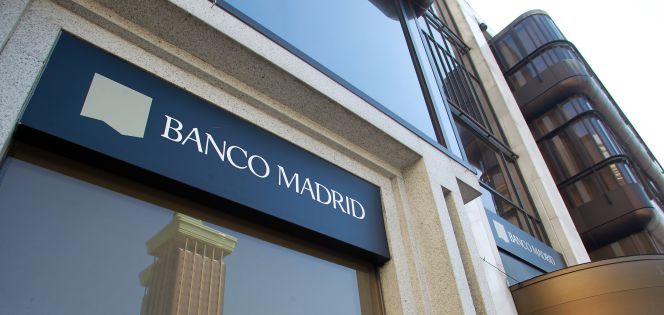 Imagen de la sede de Banco Madrid, en la capital española.