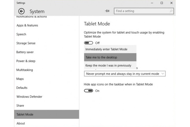Windows 10 mejorará la experiencia del modo tablet
