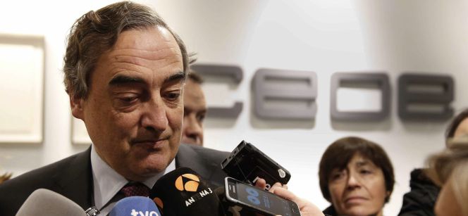 El presidente de la CEOE, Juan Rosell. EFEArchivo