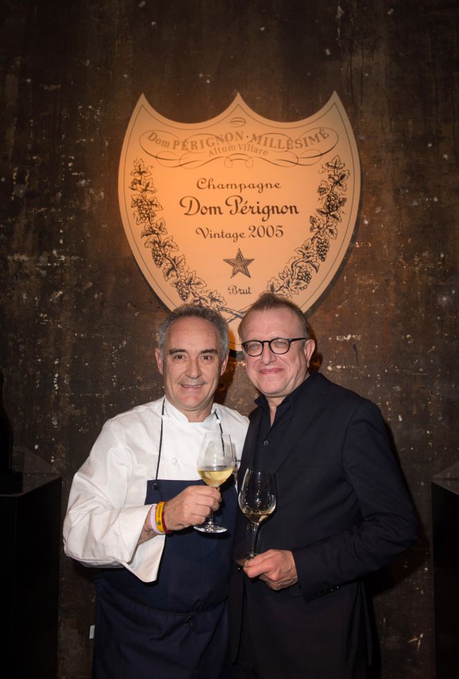 Ferran Adrià y Richard Geoffroy, jefe de bodega de Dom Pérignon.