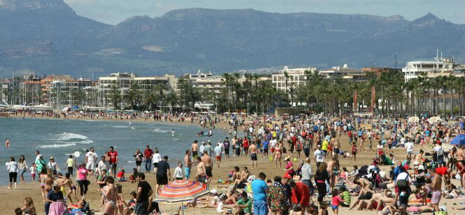 En la imagen, la playa de Levante de Salou.