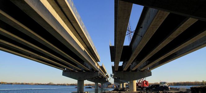 Puente A-30 en Quebec (Canadá) en cuya construcción participa ACS.