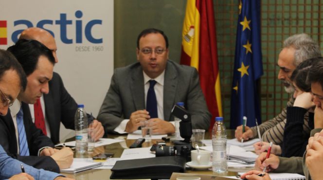 Marcos Basante, presidente de Astic, esta mañana en rueda de prensa.