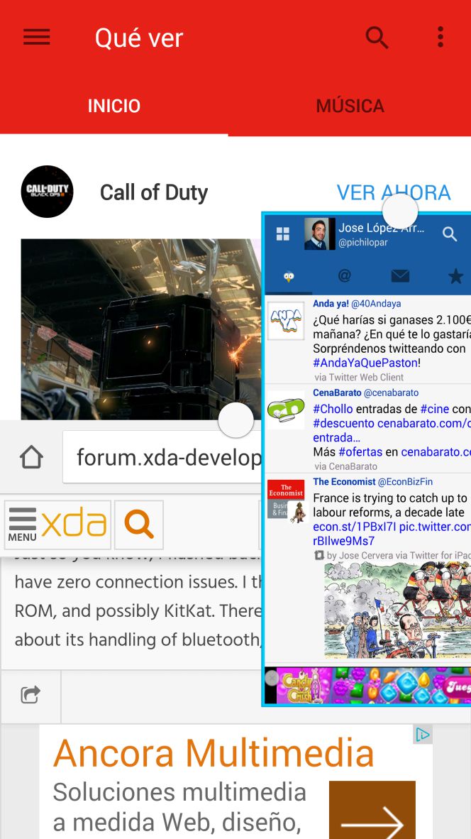 Cómo tener cuatro aplicaciones en pantalla a la vez en el Samsung Galaxy Note 4