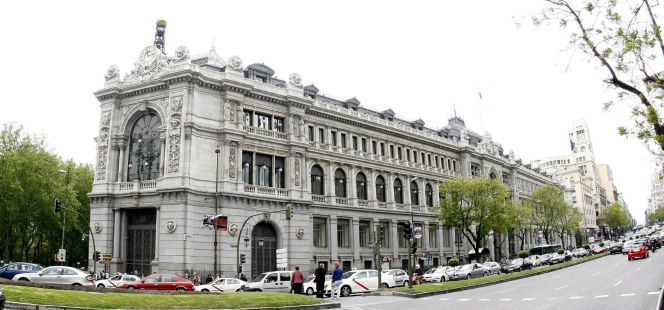 Vista de la fachada del Banco de España.