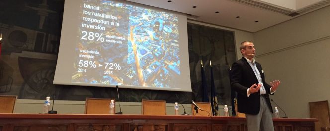 Rubén Cantarero, director de Zenon Mobile, durante la presentación del informe sobre soluciones digitales en la empresa española.