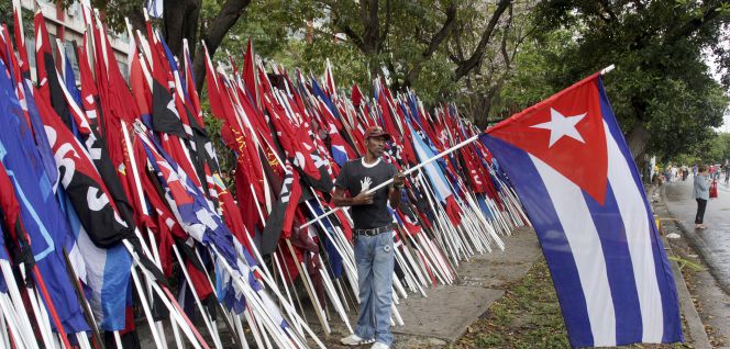 Celebración del día del trabajo en Cuba.
