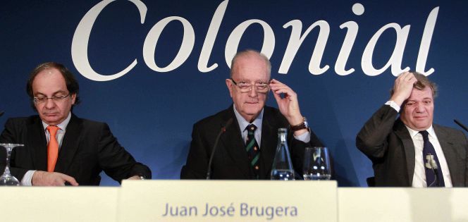 José Bruguera, presidente de Inmobiliaria Colonial, en el centro.