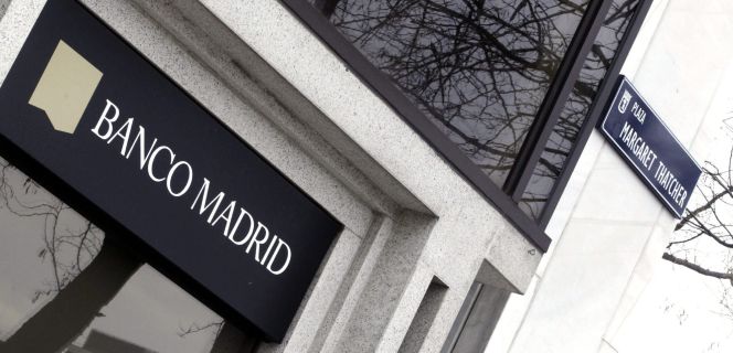 Fachada del Banco Madrid, filial del banco andorrano Banca Privada d'Andorra (BPA).