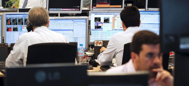 Oficinas de Ahorro Corporación, grupo de servicios financieros encargado de la subasta de bonos y letras del Tesoro Público. EFEArchivo