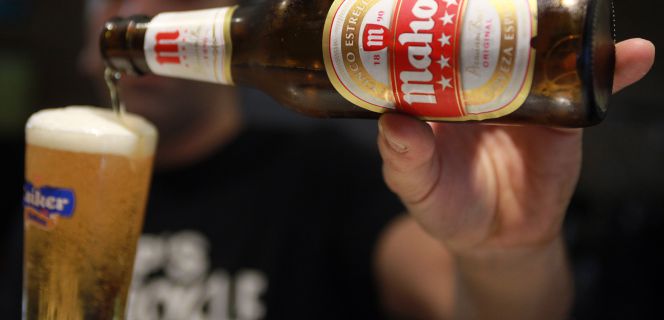 Una caña de cerveza