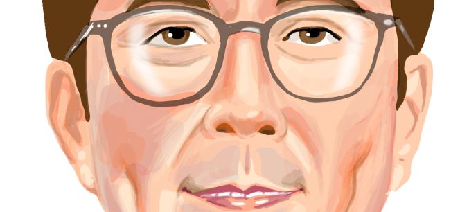 Caricatura de Daniel Zhang, consejero delegado de Alibaba.