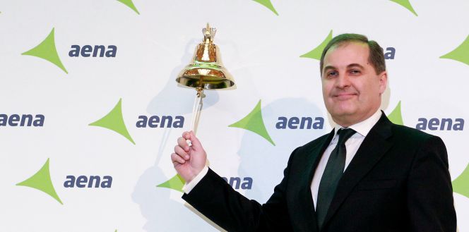José Manuel Vargas, presidente de Aena, en el debut de la compañía en Bolsa.