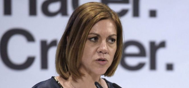 GRA536.- Toledo,140515.- La presidenta del PP de Castilla-La Mancha y candidata a la Presidencia de la Junta de Comunidades, María Dolores de Cospedal, clausura un mitin del PP en la localidad toledana de Mora. EFEIsmael Herrero