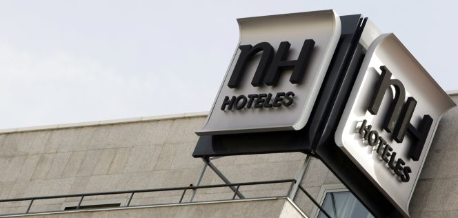 Logotipo de NH en uno de sus hoteles.