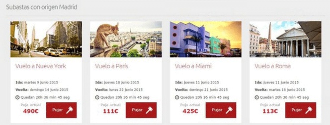 Iberia lanza su propia web de subastas de vuelos baratos