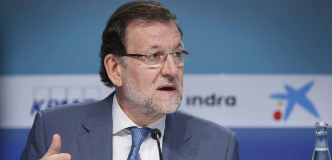 El presidente del Gobierno, Mariano Rajoy, durante su intervención hoy en la jornada de clausura de la XXXI Reunión del Círculo de Economía.