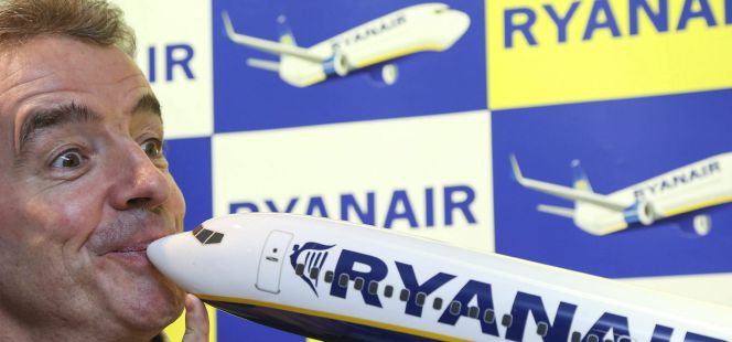 El presidente de la aerolínea de bajo coste Ryanair, Michael O'Leary.