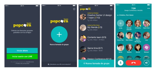 Popcorn Buzz, nueva app de LINE para llamadas en grupo de hasta 200 personas