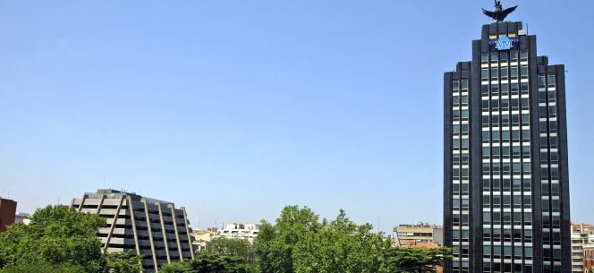 Sede de la aseguradora Mutua Madrileña, en el Paseo de la Castellana de Madrid.