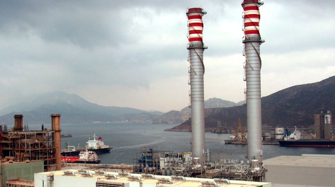 Central de ciclo combinado de Iberdrola, en Escombreras (Murcia)