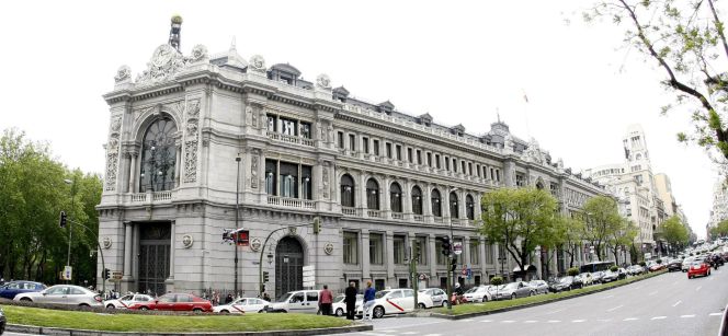 Vista de la fachada del Banco de España.