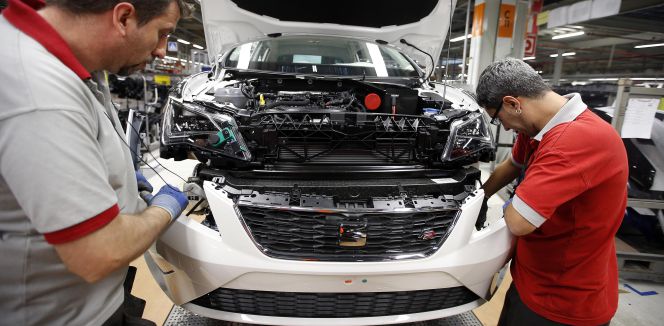 Operarios de la fábrica de Seat en Martorell