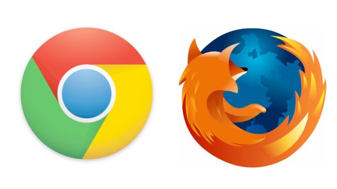Logotipos de Chrome y Firefox