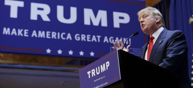 Donal Trump, en el momento de anunciar su candidatura.