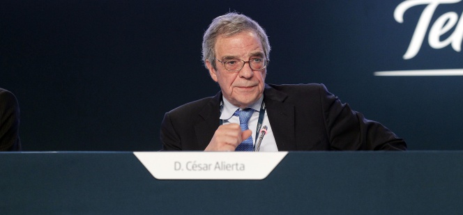 El presidente de telefónica, César Alierta.