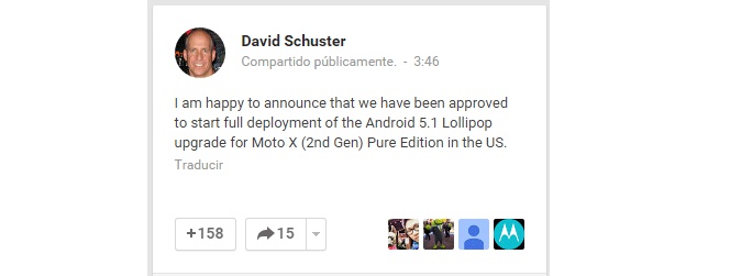 Comienza a llegar Android 5.1 al Motorola Moto X 2014