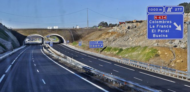 Imagen de la autovía del Cantábrico.