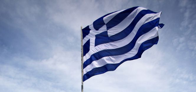 Imagen de una bandera griega