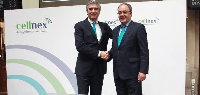 Francisco Reynés, presidente de Cellnex, y Tobías Martínez, consejero delegado