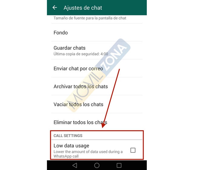 WhatsApp activa la función para reducir el consumo de datos en las llamadas de voz