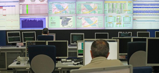 El centro de control del Departamento de Informática de la Agencia Tributaria.