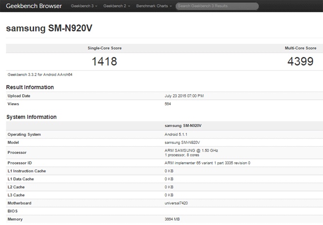 Confirmado el procesador y memoria RAM del Samsung Galaxy Note 5