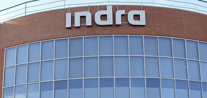 Logotipo de la empresa Indra.