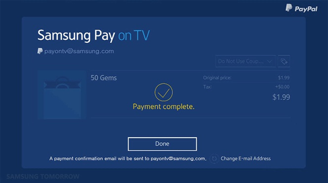 Samsung Pay también llegará como forma de pago a los Smart TV