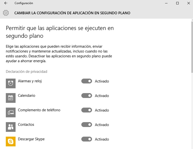 Cómo ahorra energía y aumentar la duración de la batería en Windows 10